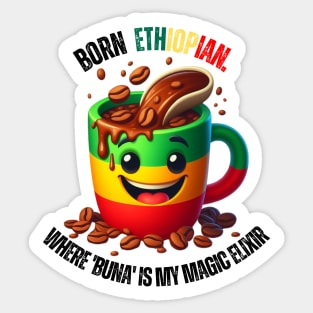 Born Ethiopian Sticker